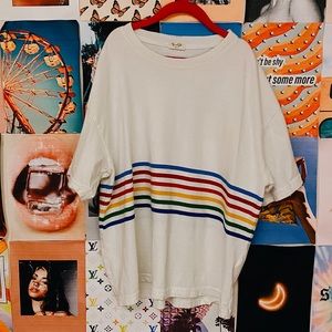 Aleena Rainbow Top Brandy Melville